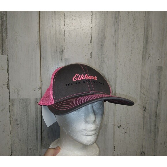 Elkhart Indian Motorcycles Pink Gray Hat - Picture 1 of 8